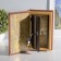 Safe-book wood leather golden eyelid 21x13x5 cm