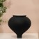 Vase for flowers decorative "Laura" color Black 20 x 16 x 16 cm