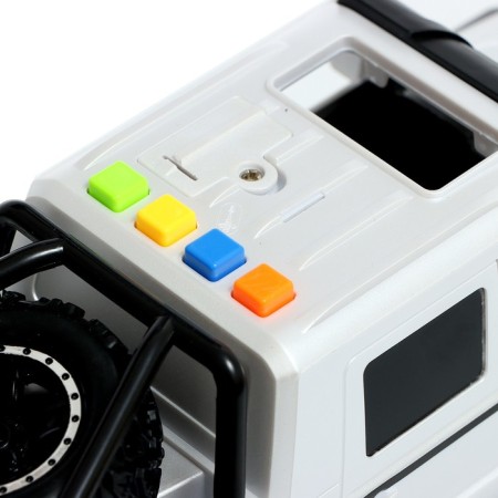 Inertial jeep 6x6, 1:16, light and sound, white color-4
