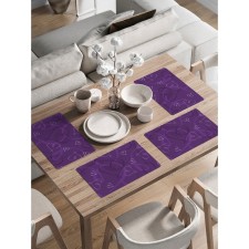 A set of napkins for setting the table “Cardon recognition of love”, rectangular, rounded edges, size 30x46 cm, 4 pcs