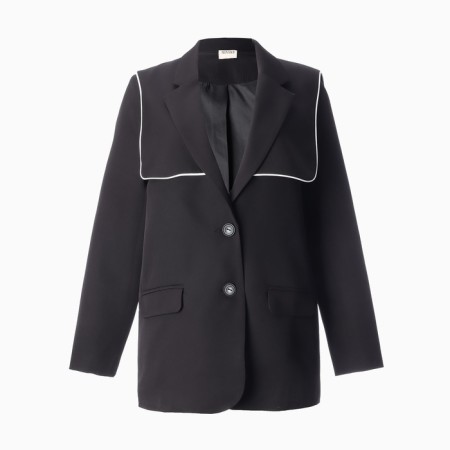 Women's jacket with Minaku scrap: Casual Collection Black Color, Rr. 46-8