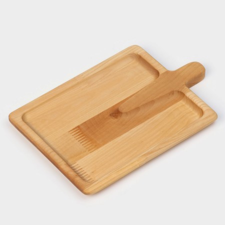 Board - Serving dish ADELICA "Lopata", 25 × 16.7 × 1.8 cm, saturated with mineral oil, birch-4