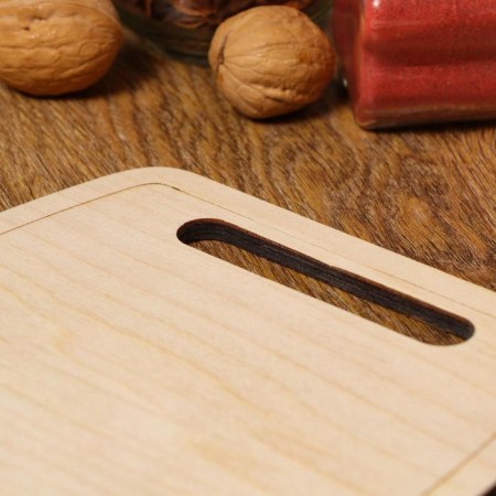 Board of two -sided, barrel, handle cut, 22 × 18 × 0.6 cm-1