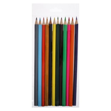 Pencils 12 colors, wooden body, triangular-4