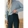 Female trousers, size 52, green color 60620