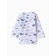 Children's blouse with long sleeve "Whales", white/blue color, height 62 cm