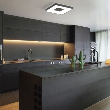 Ceiling light Mantra Coin, LED, 4900LM, 2700-5000K, 540x540x70 mm, black color black-1