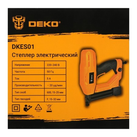 Electric Staplair Deko Dkes01, 2000 watts, 20 beats/min, adjustment of impact force, event and nails-11