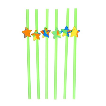Star cocktail tube, in a set of 6 pieces, color mix-2