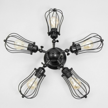 Loofer chandelier 5he27 40W Black 50x50x14.5cm BayerLux-7