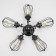Loofer chandelier 5he27 40W Black 50x50x14.5cm BayerLux