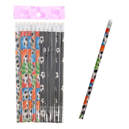 Black pencil with Calligrata Football Eraser, HB hardness, mix