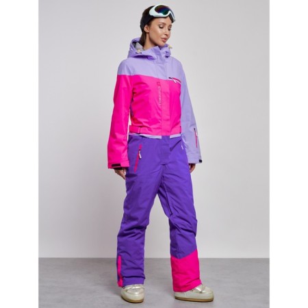 Combineson ski female winter, size 48, purple color-2