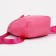 A backpack with a zipper, 3 outer pockets, pink color