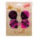 Set of candles 4 pieces "with humor", pink-black, 4 cm