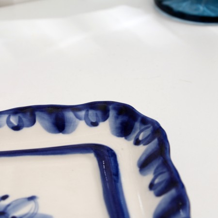 Rectangular oil, gzhel, porcelain, 12x18 cm-3