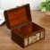 Casket Wood Elevated "Traveler Map" chest MIX 15x22x15.5 cm