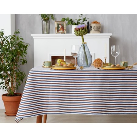 Baby Dolyana 145x145cm, strip color blue-brown, 100% p/e, matting, 200 g/m-1