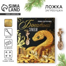 Spoon rake, wallet talisman New Year's “New Year: rich year”, 7 x 7 cm