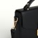 Women's bag on the valve, Textura, small size, black color