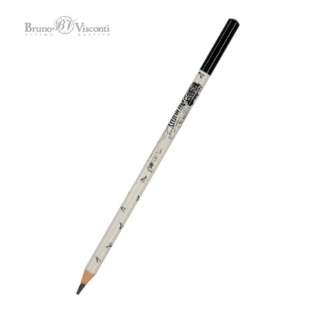 Chernographic pencil 3.0 mm artgraphix zefir "Helpit", HB, three -sided, plastic case