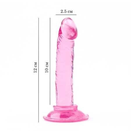 Fallomitator Realistic Okopoki, on the suction cup, anal, gel, 12 x 2.5 cm, pink-4