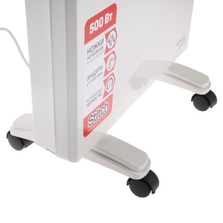 ENGY EN-500 Standard heater, convector, 500 watts, 10 m², Stitch, white-3
