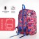 School backpack of textiles on lightning, 3 pockets, pink color