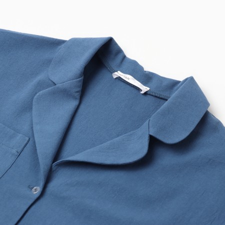 Пижама женская (рубашка и брюки) KAFTAN "Basic" р.48-50, синий-7