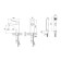 Mixer for the IDDIS Torr, Torsb00i08 sink, with a hygienic shower