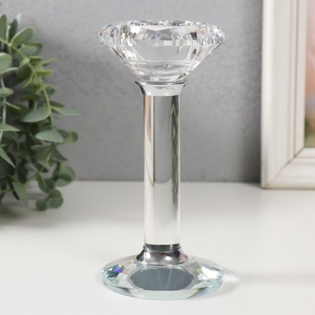 Glass of Glass for 1 candle "Dimitra" d = 4cm 7x7x14.5 cm-1