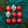 Set of balls plastic D-8 cm, 9 pcs "Melody" Christmas tree gloss, red