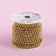 Chain with rhinestones, metal, glass, 3.5 mm, 9 ± 1 m, gold color