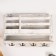 Decorative wood hooks with pocket and shelf "white aged" 10.5x28x18 cm