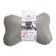 Car bone pillow, on the headrest, eco -leather perforated, gray 16x24 cm