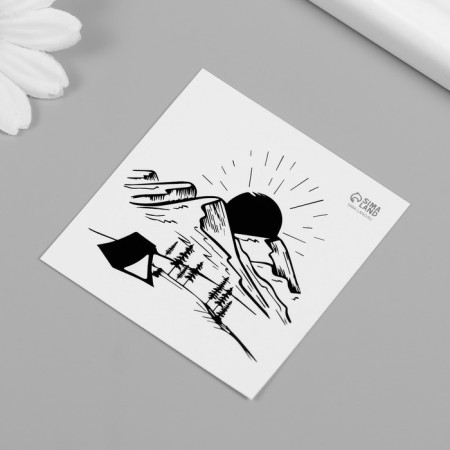 Tattoo on the body Black "Journey" set of 12 pcs 6x6 cm-5