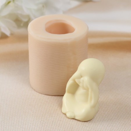 Silicone Mold "Little Buddha 3" 2.5x3x4 cm-3