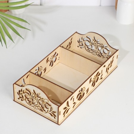 Box for spices "Flowers", 25x13x7.5cm-1