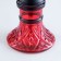 Hookah "Taishet", small, mine flat ornament, 27 cm, d bowl-5 cm, red