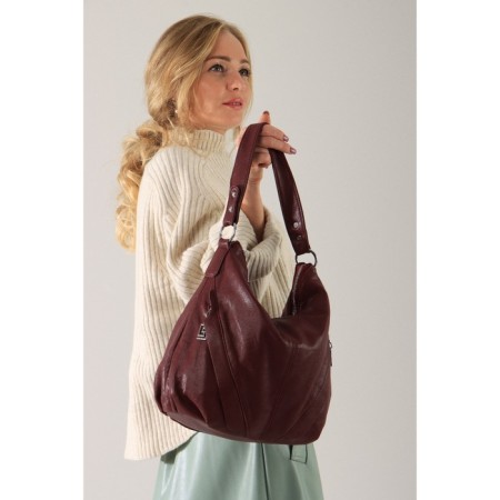 Bag-hoba, lightning department, 3 outer pockets, burgundy color-3