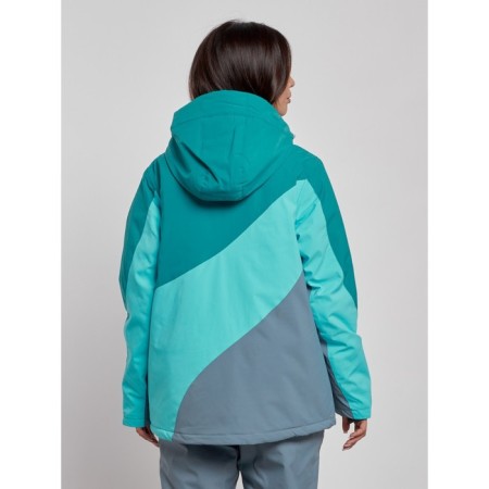 Ski jacket female, size 56, dark green color-3