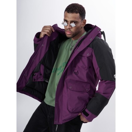 Ski jacket men, size 52, purple color-13