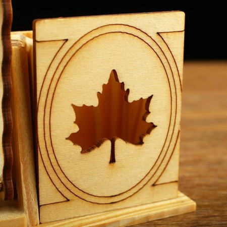Sanding clock "Maple leaf", souvenir, with a pencil, 10 x 13.5 cm, mix-3