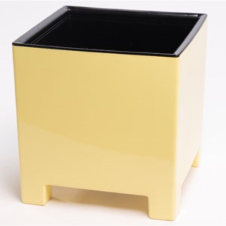 Plastic pot Live-In-Green with the Nard tab, D = 14 cm, 2.1 l, yellow color