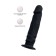 Popo pleasure by toyfa lupi phallimitator, silicone, black color, 12 cm