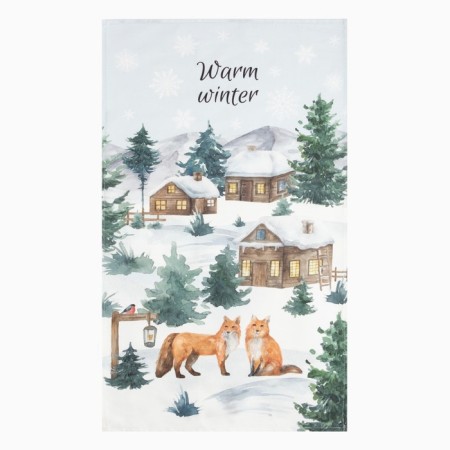 New Year. Ethel towel "Forest Animals" 40x73 cm, 100%HL, sarzha 190 g/m2-1