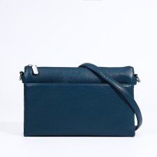 Bag Cross-Bodi with a zipper, blue color