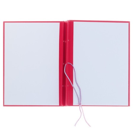A4 course folder "Coursework", boumvinyl, scallops/cassation, (without paper) red 10 kr01-1