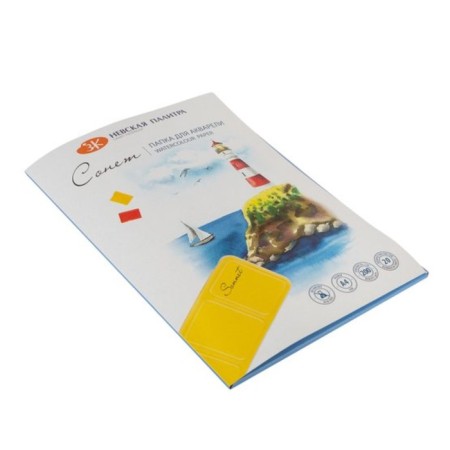 Watercolor paper in the A4 folder, SHK "Sonnet", 20 sheets, 200 g/m2, medium -grained, (80451623)-1