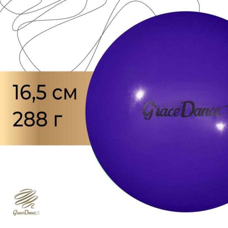 Ball for rhythmic gymnastics Grace Dance, D = 16.5 cm, purple color